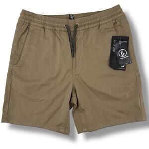 Volcom Frickin Elastic Drawstring Chino Shorts Big Boys Sz Large 6" Inseam
